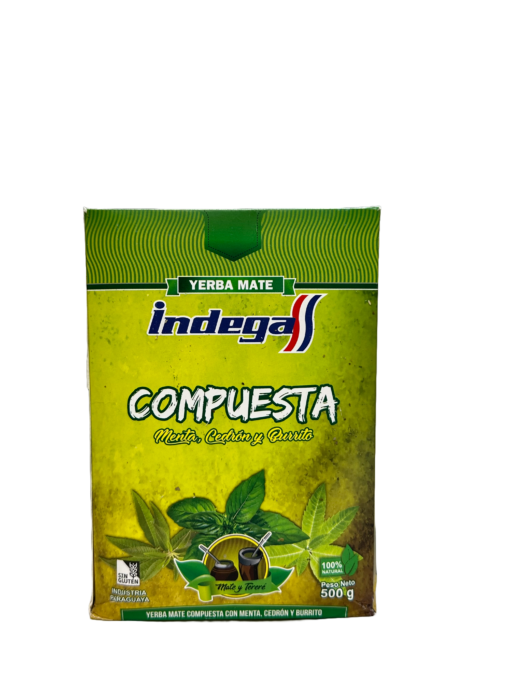 Yerba Mate Menta, Cedrón y Burrito Indega 500g